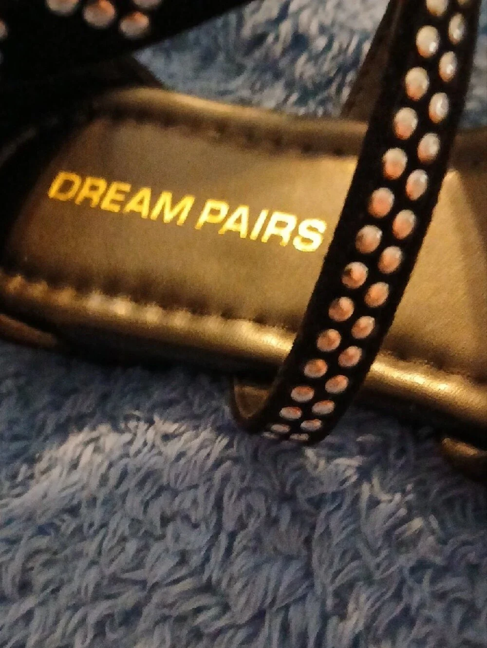Dream Pairs Black Studded Strappy Women's Sandals